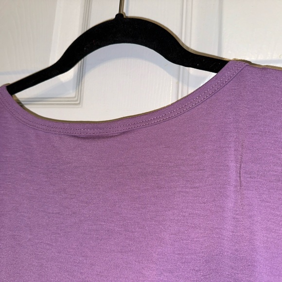 NWT Lularoe Womens Sz 3XL Short Sleeve T Shirt Light Purple Poly Spandex Stretch - Picture 5 of 6